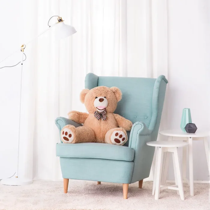 Big Plush Teddy Bear, Soft Toy, 100 Cm, 39 Inches, 3.3 Feet, Light Brown, Bobo - Bild 1