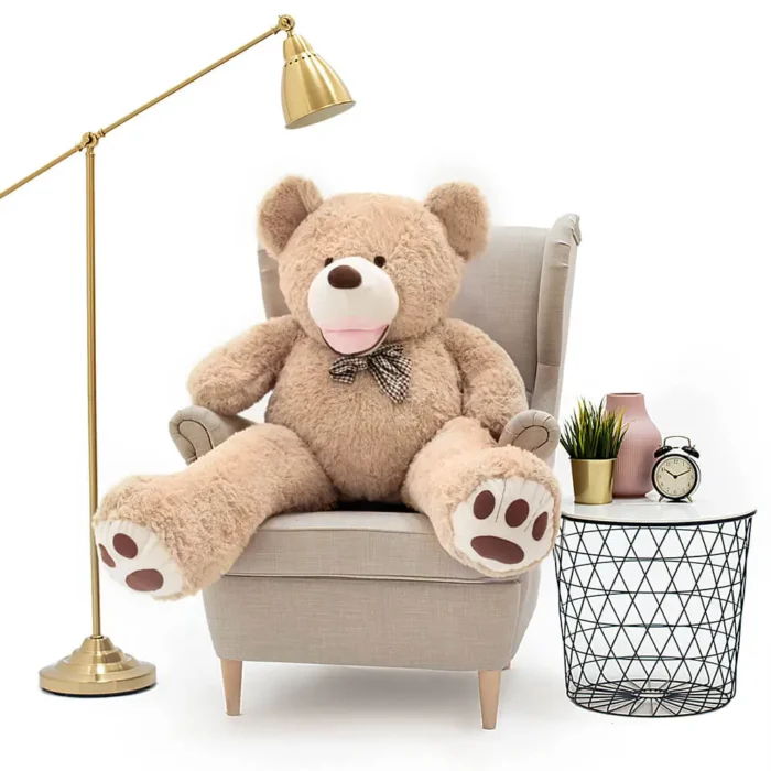Big Plush Teddy Bear, Soft Toy, 130 Cm, 51 Inches, 4.3 Feet, Light Brown, Bobo - Bild 1